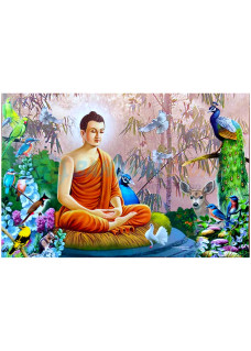 Lord Buddha Posters 12x18 inch (Set of 2 Posters) 2