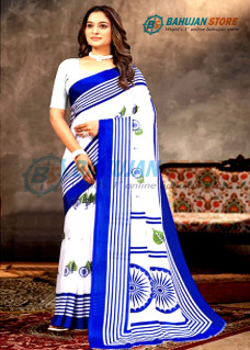 Printed Dhamma Chakra Sarees without Blouse