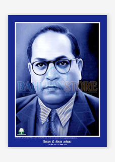 Babasaheb Ambedkar Blue Shed Poster 18 x 23 inches
