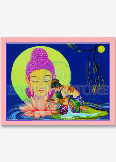 Buddha Upashna Big Poster 22x17 Inches 2