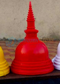 Set of Five Color Stupa 6 inches 1