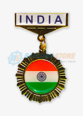 Tiranga Tricolor Badge look like Army Medal Brooch button pin (Pack of 2 Pcs)