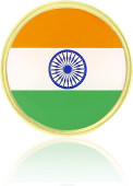 Indian National Flag Tiranga Round Badge Brooch pin (Pack of 6)