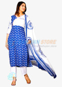 Jai Bhim pure Cotton printed Kurti Pant Dupatta Set (XL Size)