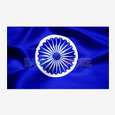Ashok Chakra Jai Bhim Blue Satin Flag 14x21 inch